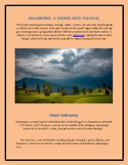 Explore the nature and beauty of Kalimpong