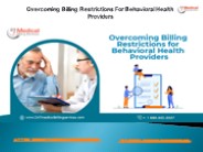Overcoming Billing Restrictions For Behavioral Health Providers