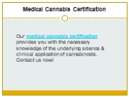 Medical Cannabis Certification
