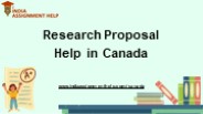 Research Proposal Help in Canada