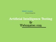 Artificial intelligence Testing