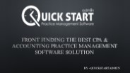 Finding the best CPA & Accounting Practice Management Software Solution