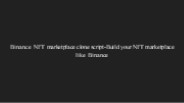 Binance NFT marketplace clone script