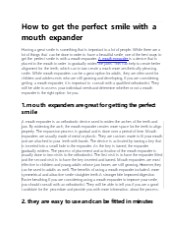 A mouth expander