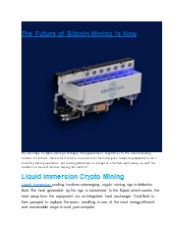 The Future of Bitcoin Mining is Now
