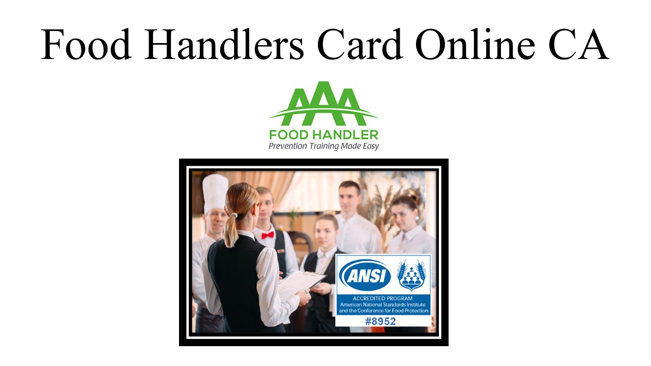PPT Food Handlers Card Online CA PowerPoint presentation free to