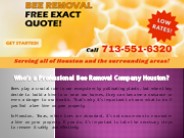 Who’s a professional bee removal company Houston?