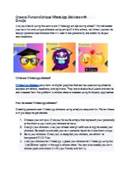 Create Unique WhatsApp Stickers with Emojis