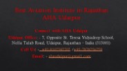 Best Aviation Institute in Rajasthan AHA Udaipur