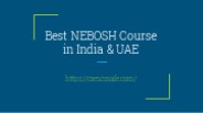 NEBOSH Training Course in Dubai