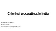 Criminal proceedings in india
