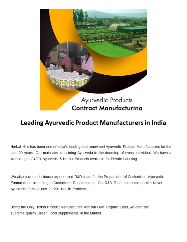 Ayurvedic Product Manufacturers|Ayurvedic Medicine Manufacturer