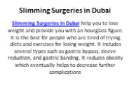 Slimming Surgeries in Dubai