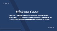 Hickson Chen - A Rational and Reliable Professional