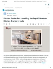 Top modular kitchen brand in India