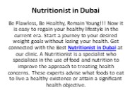 Best Nutritionist in Dubai