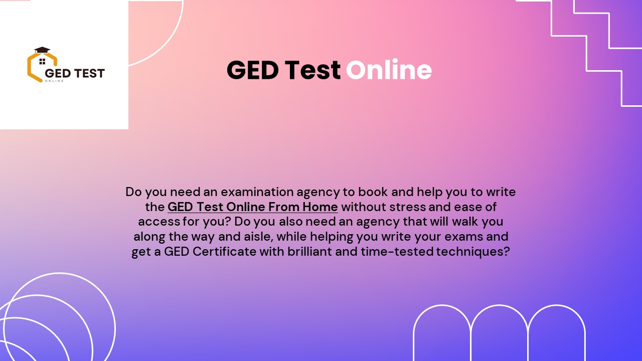 GED Online Test From Home
