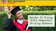 Benefits Of Taking MBA Assignment Writing Solutions