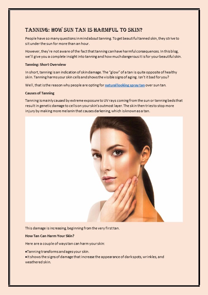 PPT How Sun Tan is Harmful to Skin PowerPoint presentation free to