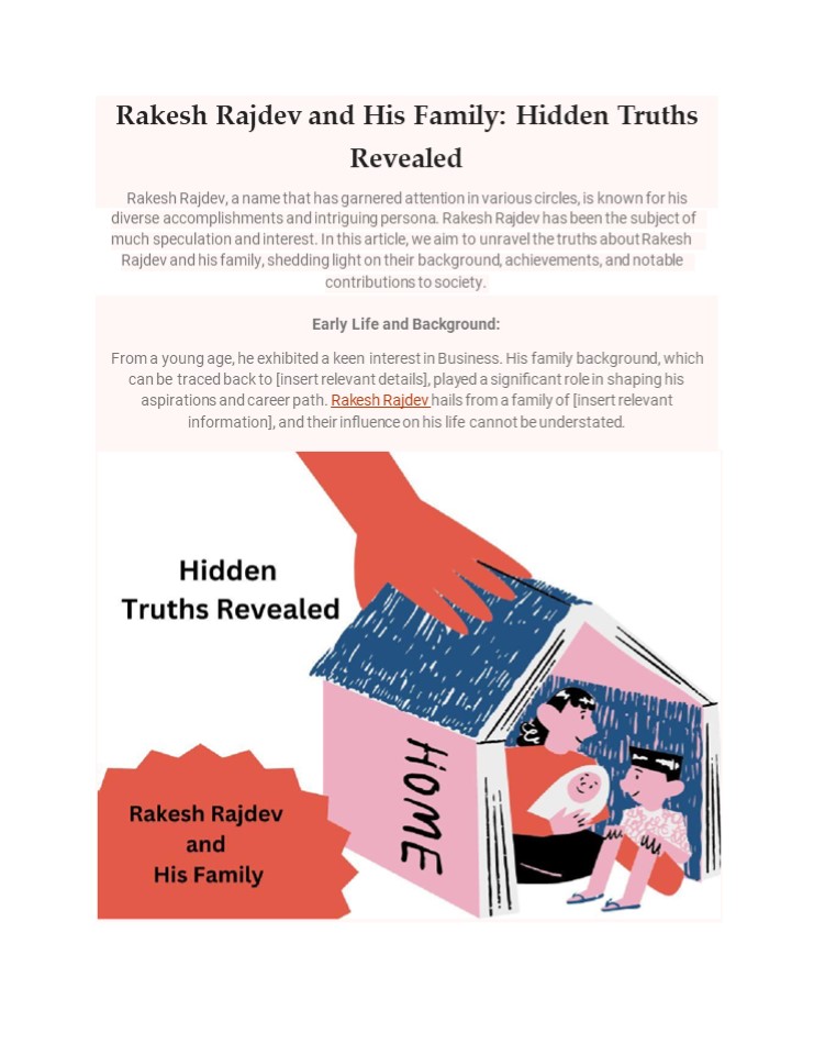 Rakesh Rajdev and His Family: Hidden Truths Revealed