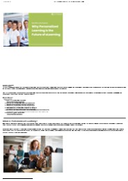 Benefits and Impacts of Personalized Learning in eLearning