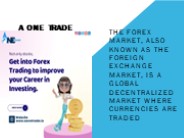 Forex Market | A One Trade (1)