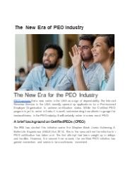 Era of PEO Industry