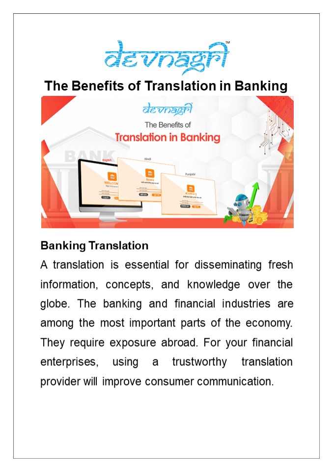 The Benefits of Translation in Banking