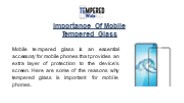 Importance Of Mobile Tempered Glass