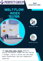 Melt flow index tester