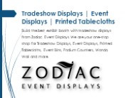 Tradeshow Displays | Event Displays | Printed Tablecloths