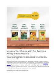 Delicious Ready to Eat Products