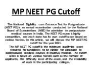 MP NEET PG cutoff