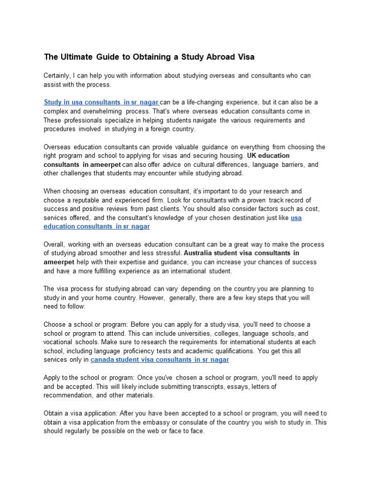 PPT – The Ultimate Guide to Obtaining a Study Abroad Visa PowerPoint ...