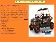 Few Facts About Side-By-Side UTV