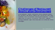 Overcoming the Challenges of Restaurant Application Development