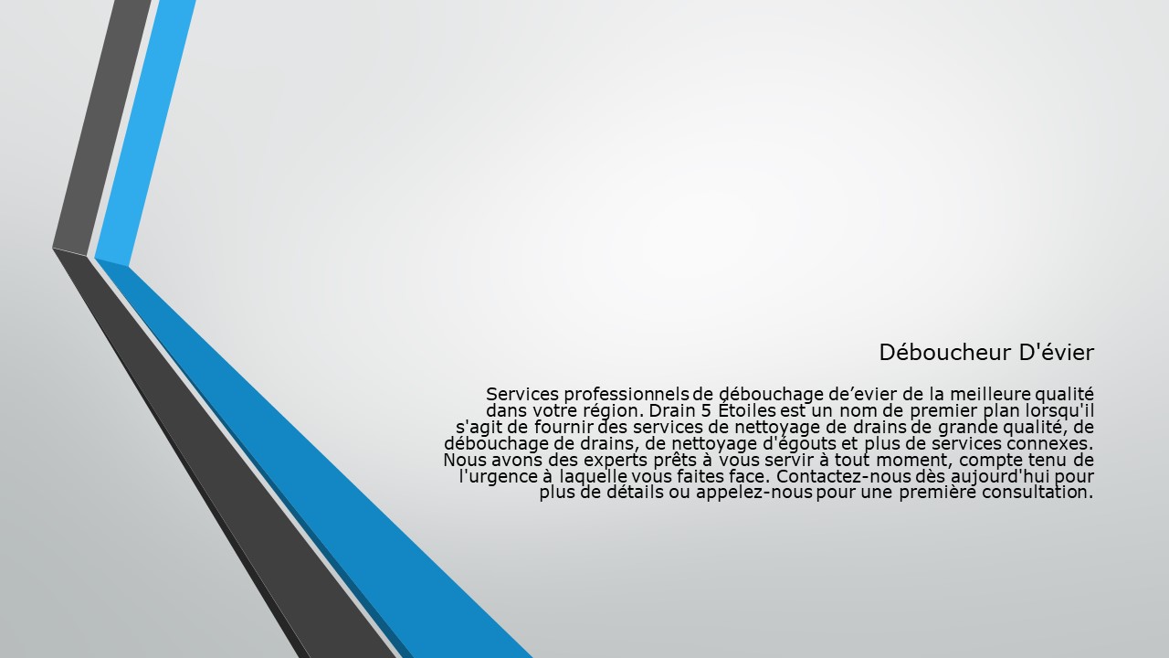 Déboucheur D'évier