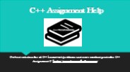 C plus plus Assignment Help
