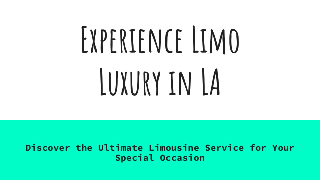 Hire a Limousine in Los Angeles