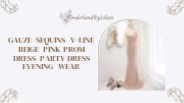 Look Fabulous in a Beige Pink Prom Dress