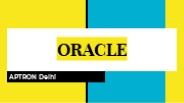 Oracle Training Course in Delhi