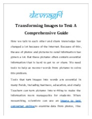 Transforming Images to Text: A Comprehensive Guide