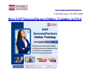Best SAP SuccessFactors Online Training in USA