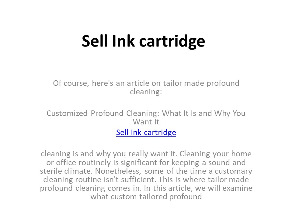 Cill Ink Sell Ink cartridge presentation | free to download