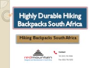 Highly Durable Hiking Backpacks South Africa