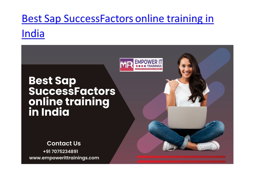Best Sap SuccessFactors online training in India