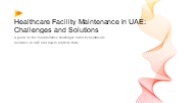 Healthcare Facility Maintenance in UAE: Challenges and Solutions
