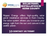 Solar Panel Installation In Kern County