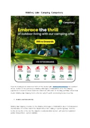 Malshej Ghat Camping