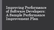 performance improvement plan example software developer